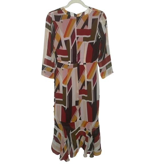 Lulus Shape It Up Burgundy Multi Print Midi Dress - Picture 6 of 16